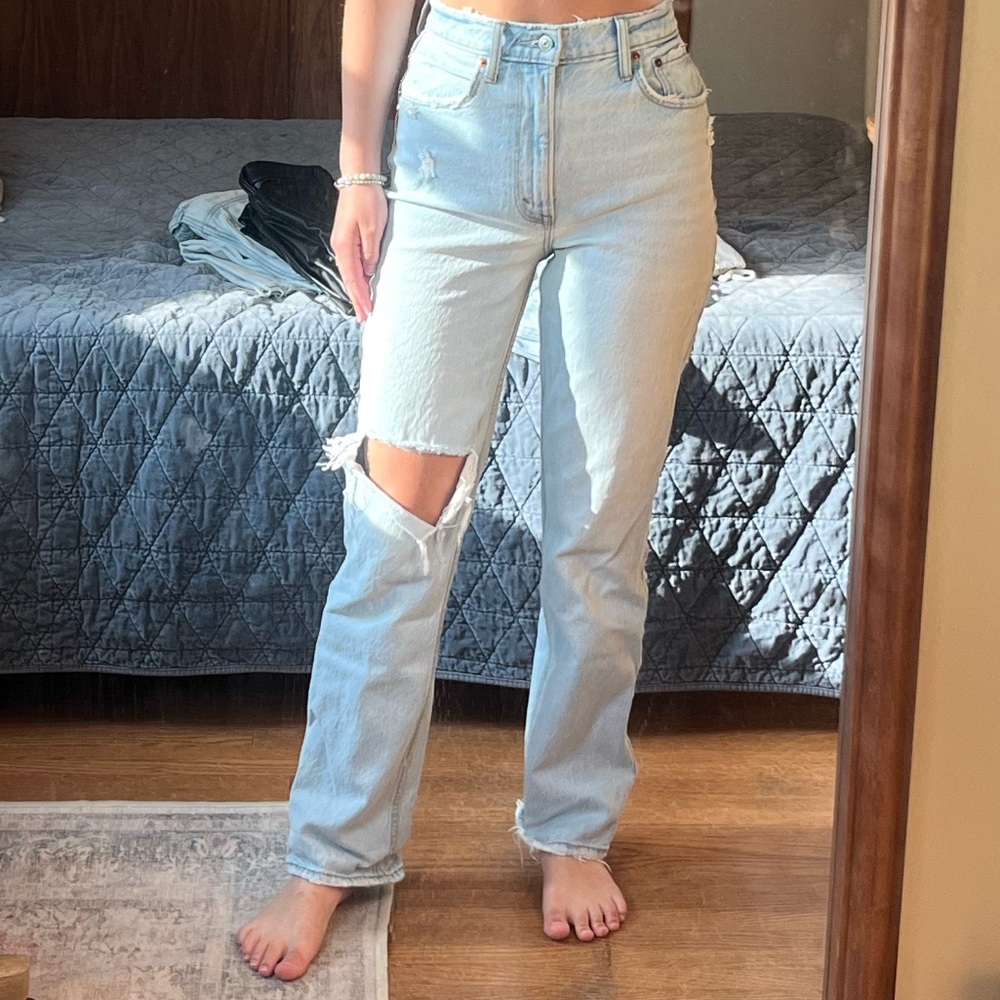 Abercrombie & Fitch Blue Straight Leg Jeans
